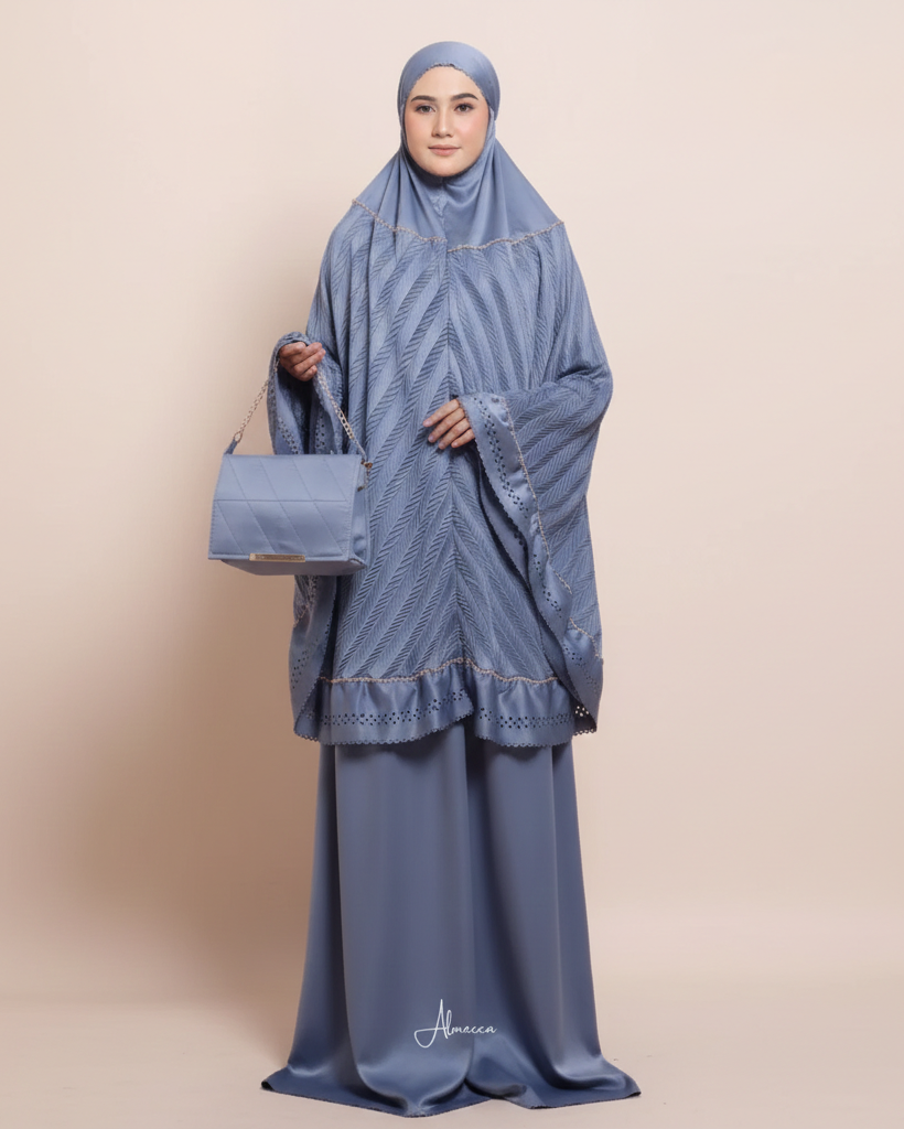 Al Mecca Abaya Set Dark Grey
