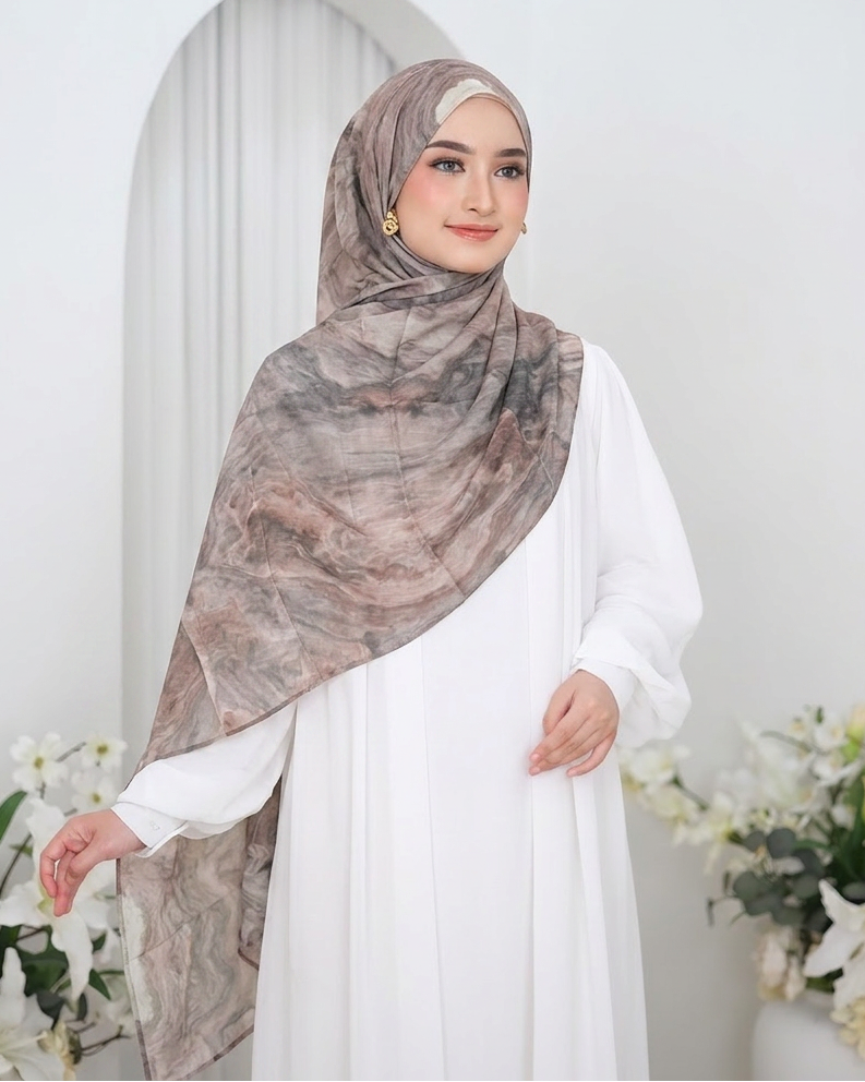 Aurora Series Modal Viscose Pashmina Hijab taupe