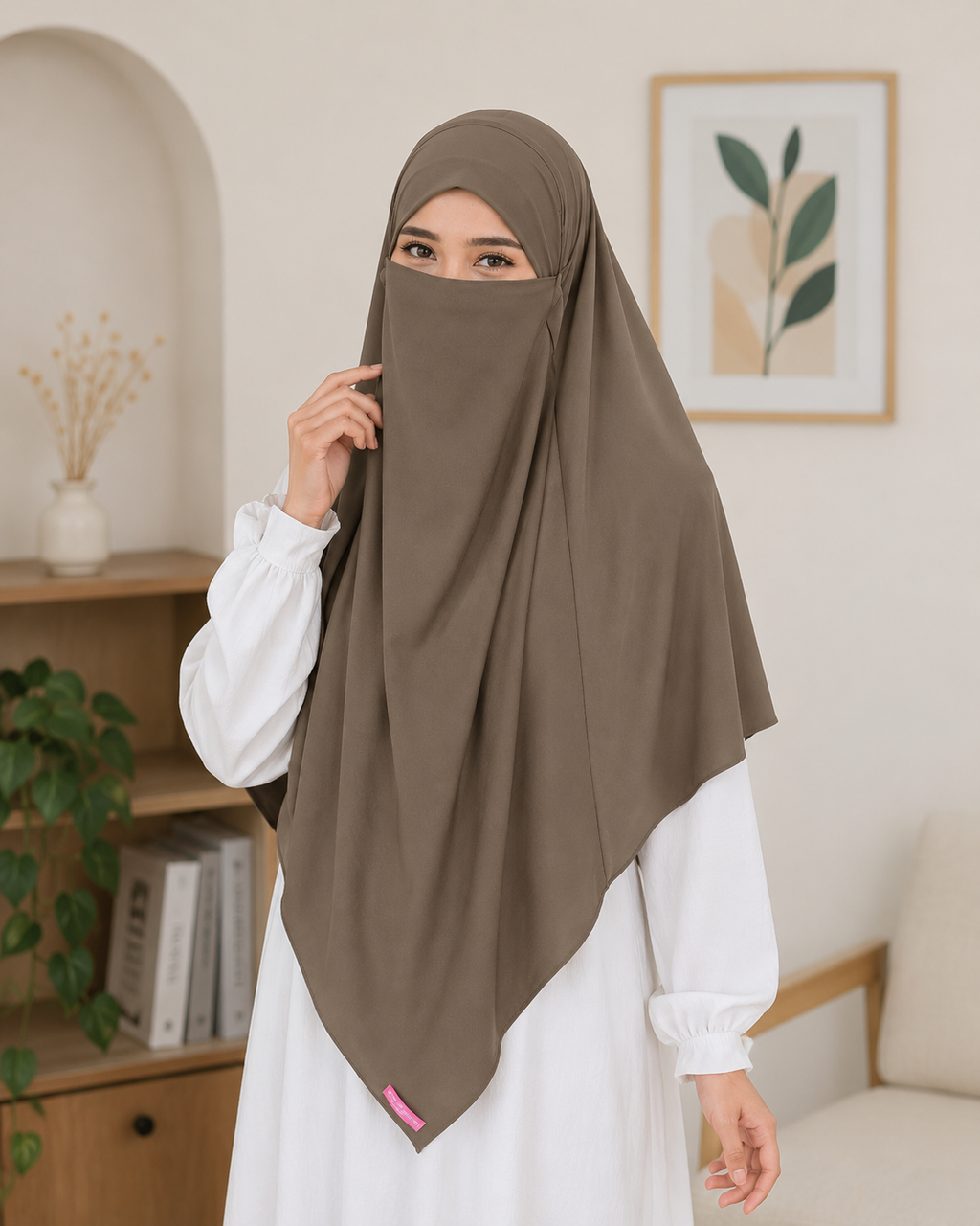 Bella Alisha Kagumi French Khimar with Niqab | Instant Slip-On Hijab
