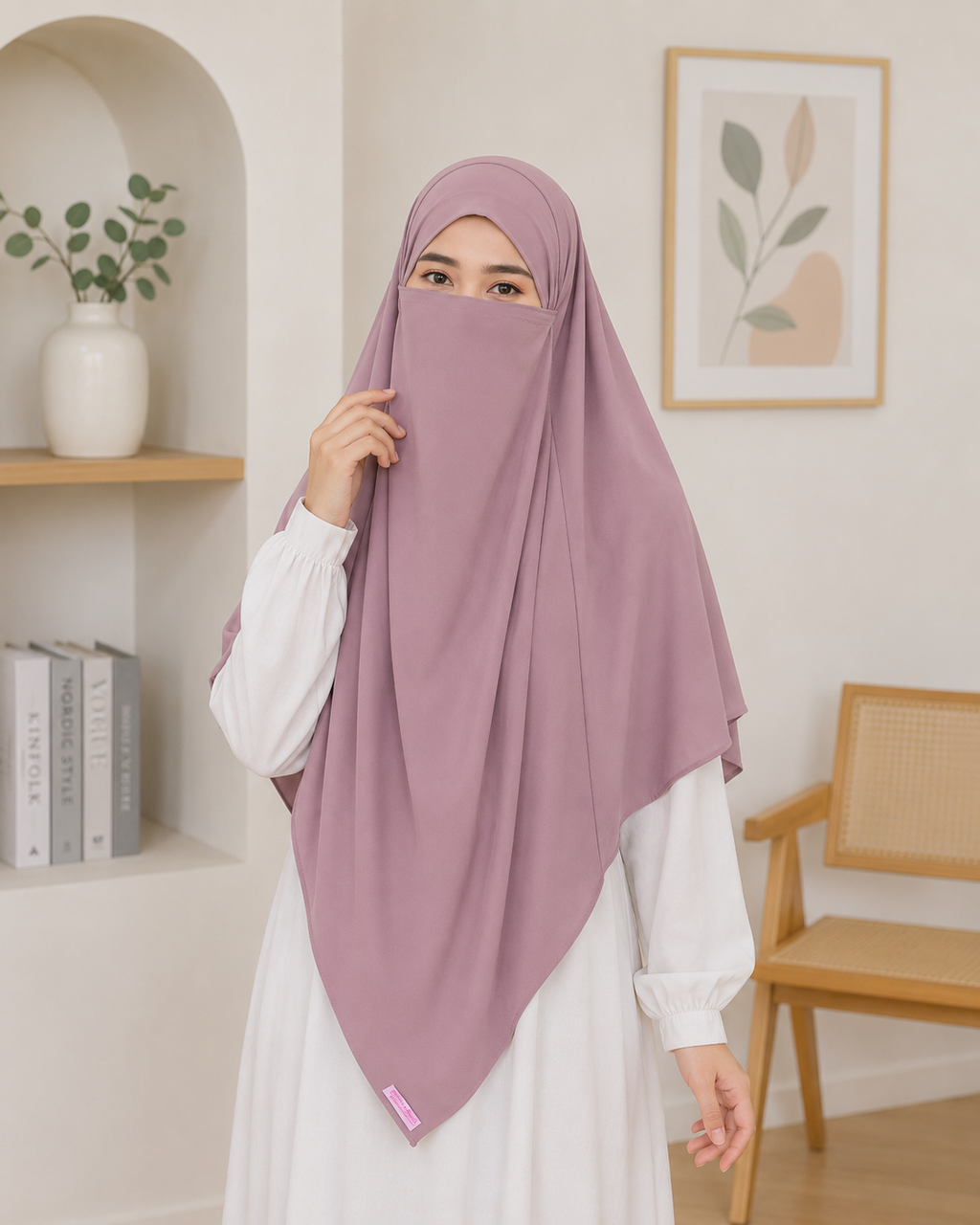 Bella Alisha Kagumi French Khimar with Niqab | Instant Slip-On Hijab