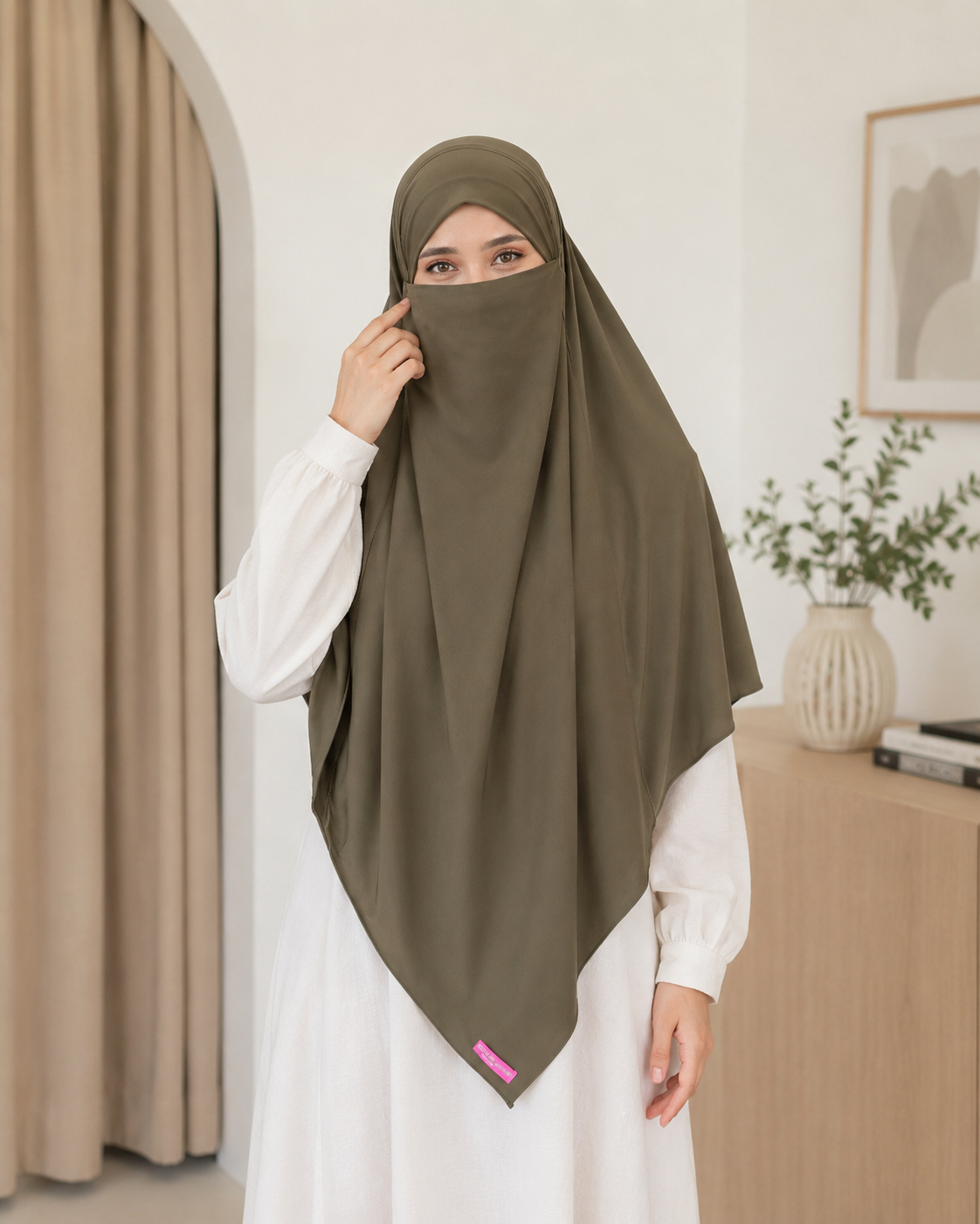 Bella Alisha Kagumi French Khimar with Niqab | Instant Slip-On Hijab