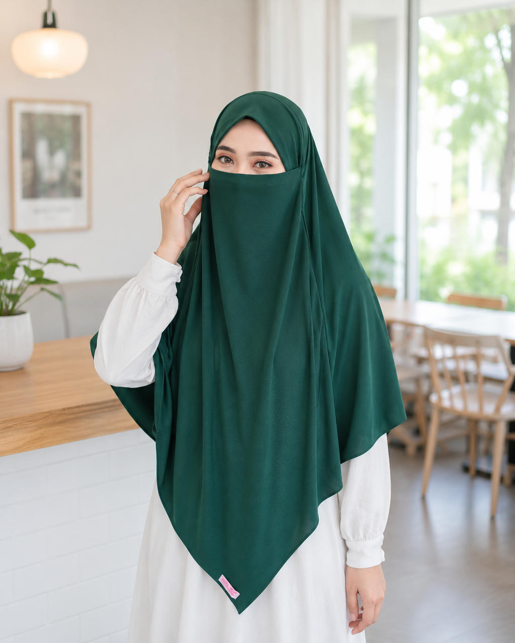 Bella Alisha Kagumi French Khimar with Niqab | Instant Slip-On Hijab