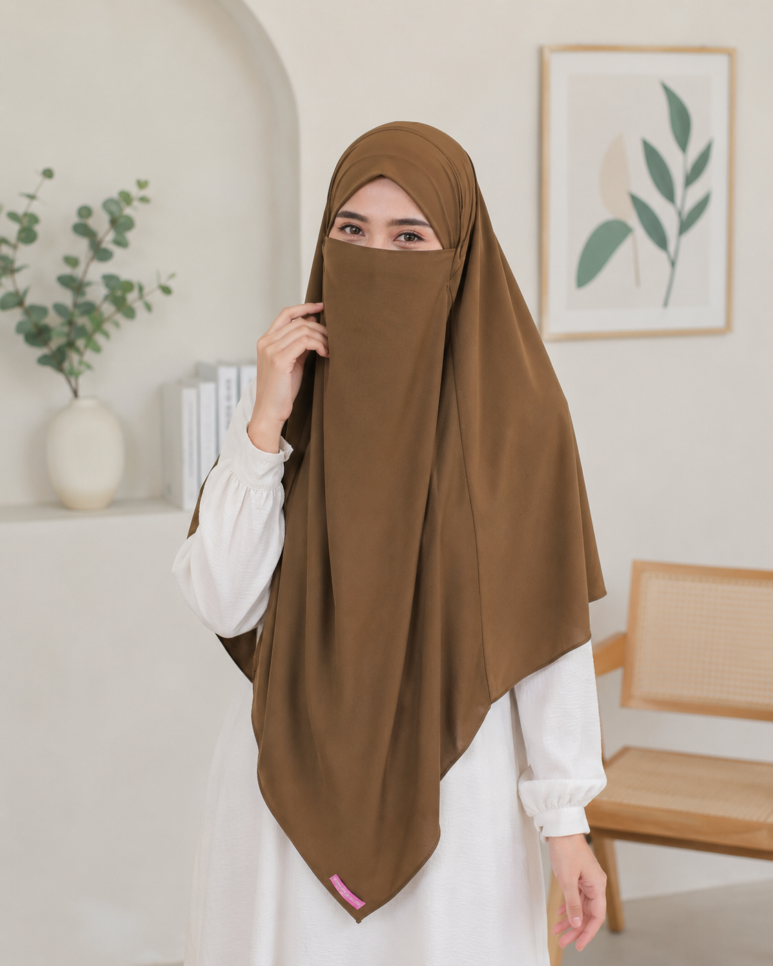 Bella Alisha Kagumi French Khimar with Niqab | Instant Slip-On Hijab