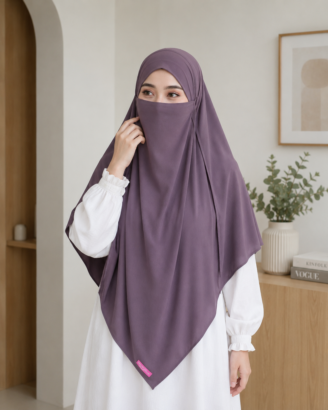 Bella Alisha Kagumi French Khimar with Niqab | Instant Slip-On Hijab