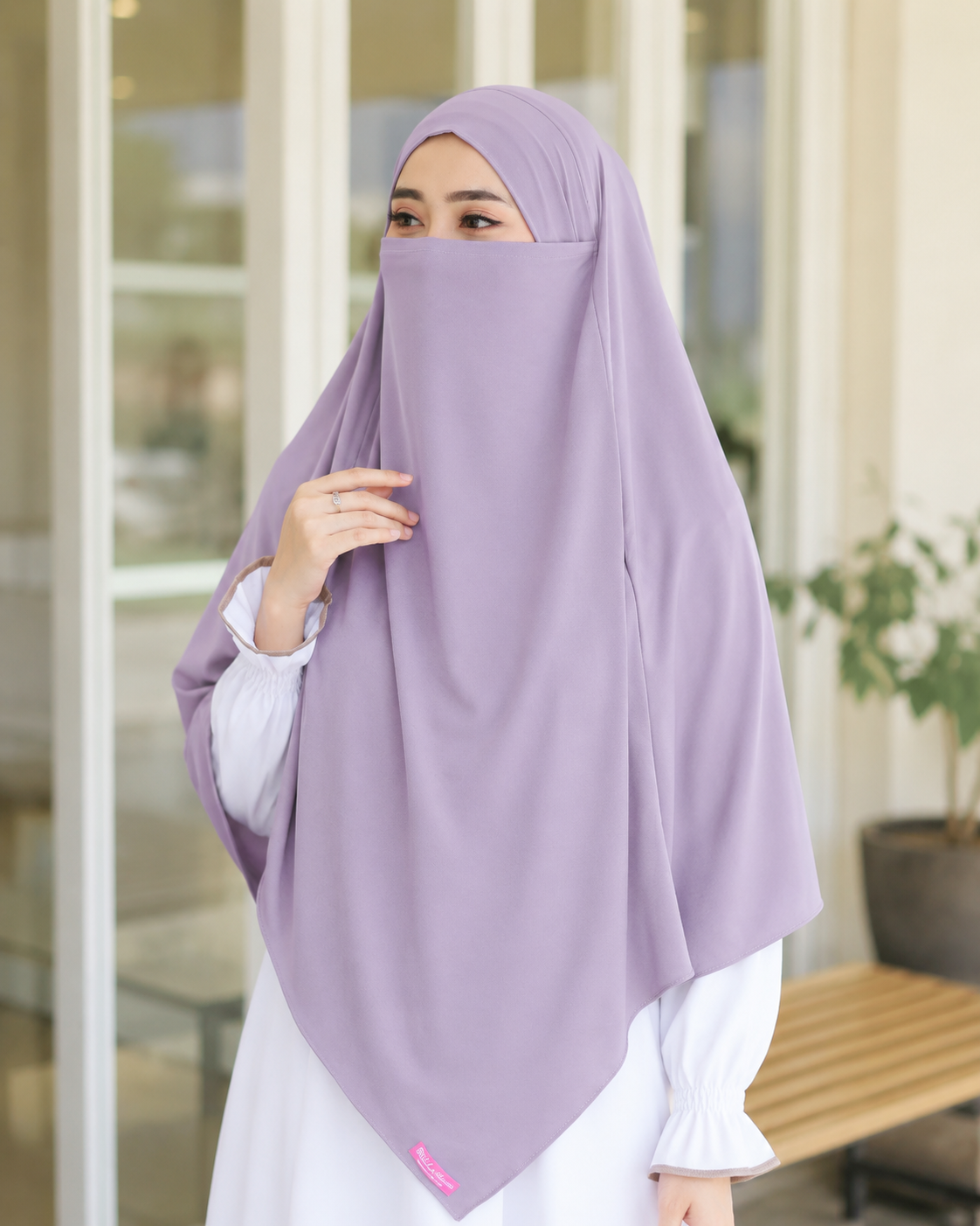 Bella Alisha Kagumi French Khimar with Niqab | Instant Slip-On Hijab