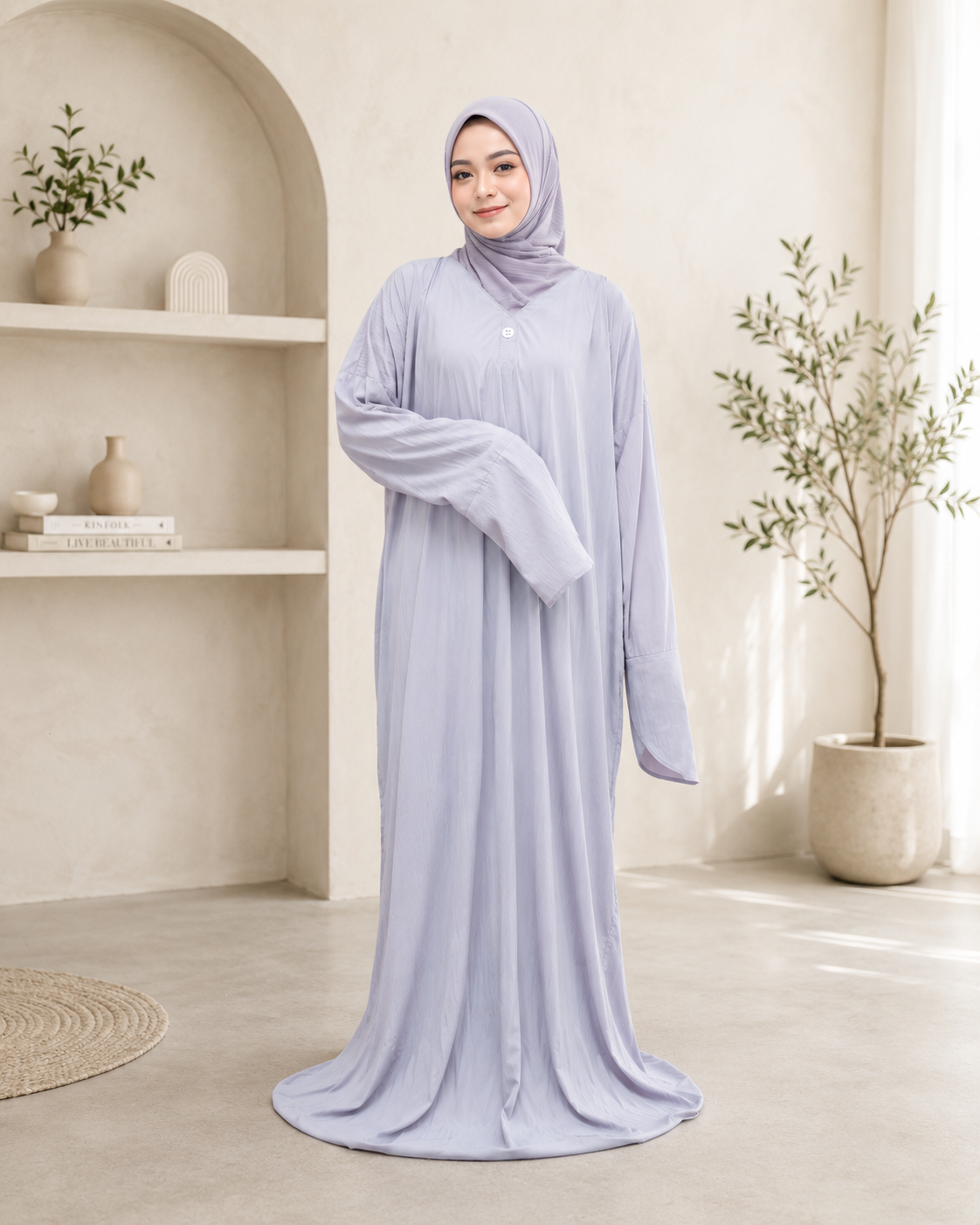 Compact Travel Abaya Prayer Set
