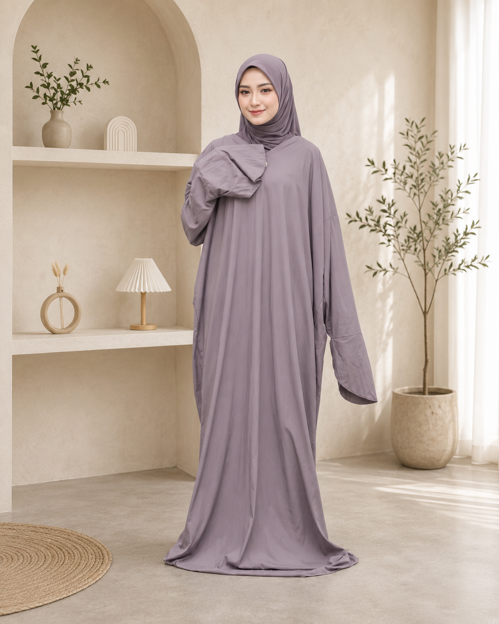 Compact Travel Abaya Prayer Set