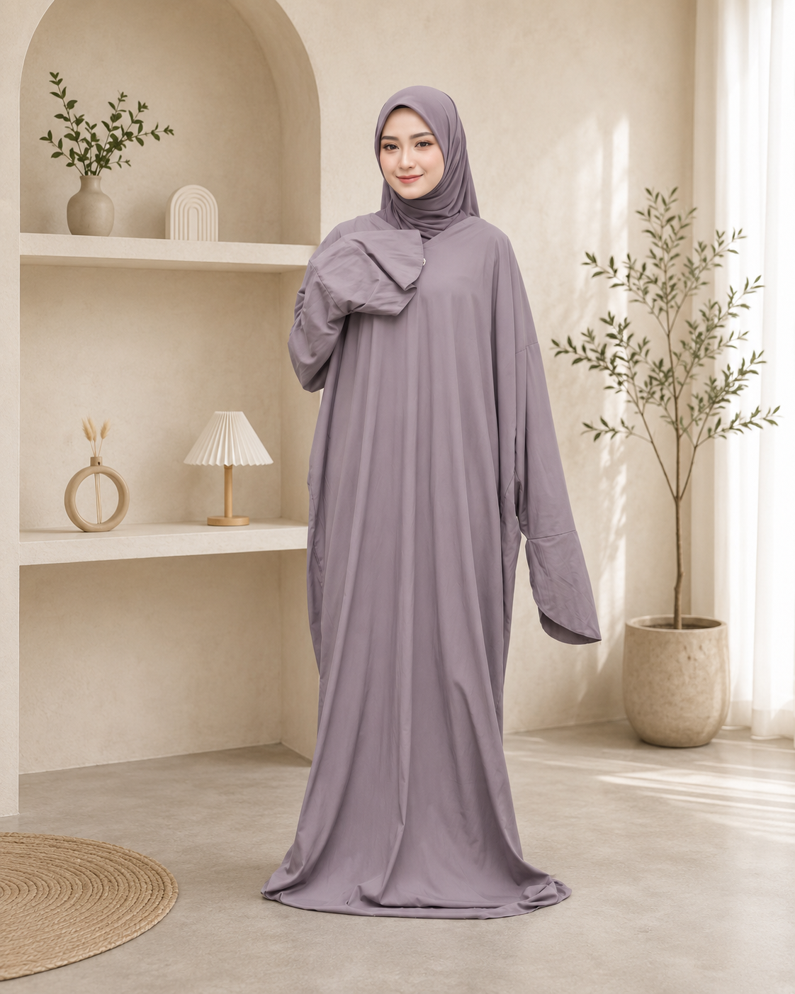 Compact Travel Abaya Prayer Set