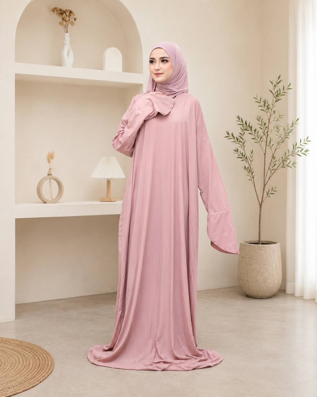 Compact Travel Abaya Prayer Set