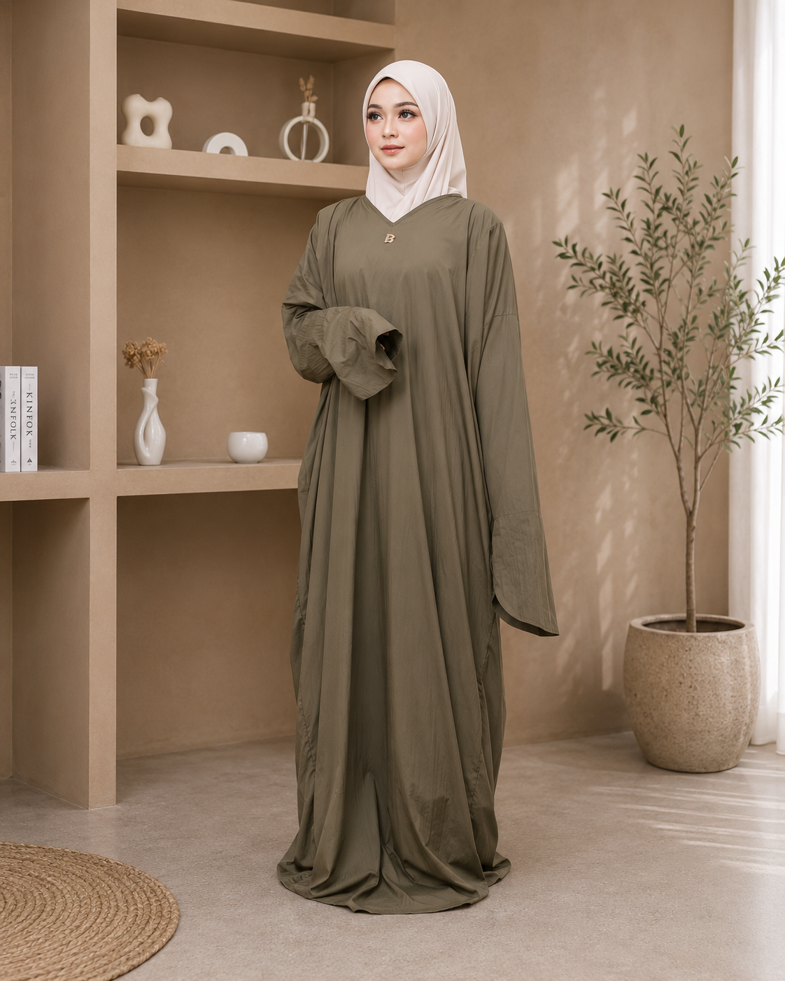 Compact Travel Abaya Prayer Set