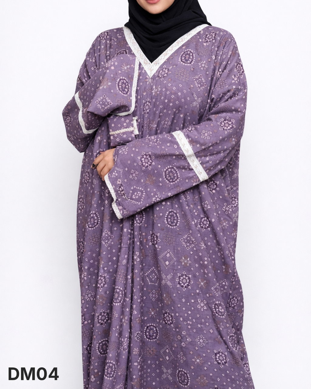 Daneera Motif Travel Prayer Abaya Set with Mini Pouch