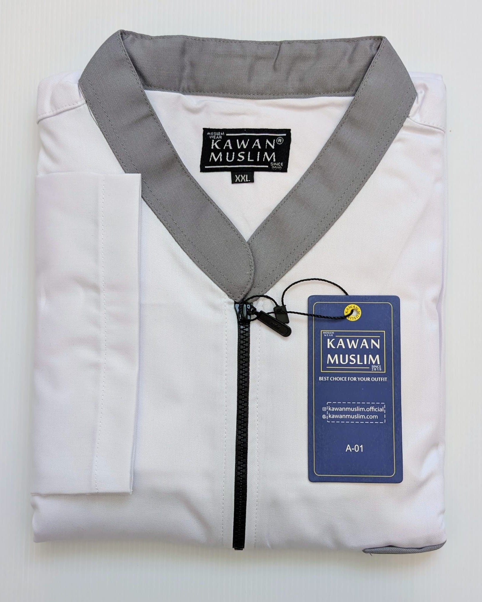 Kawan Muslim Thobe white folded