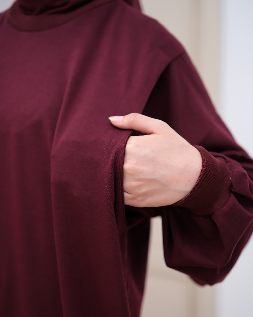 Nursing-Friendly Oversized Abaya Dress