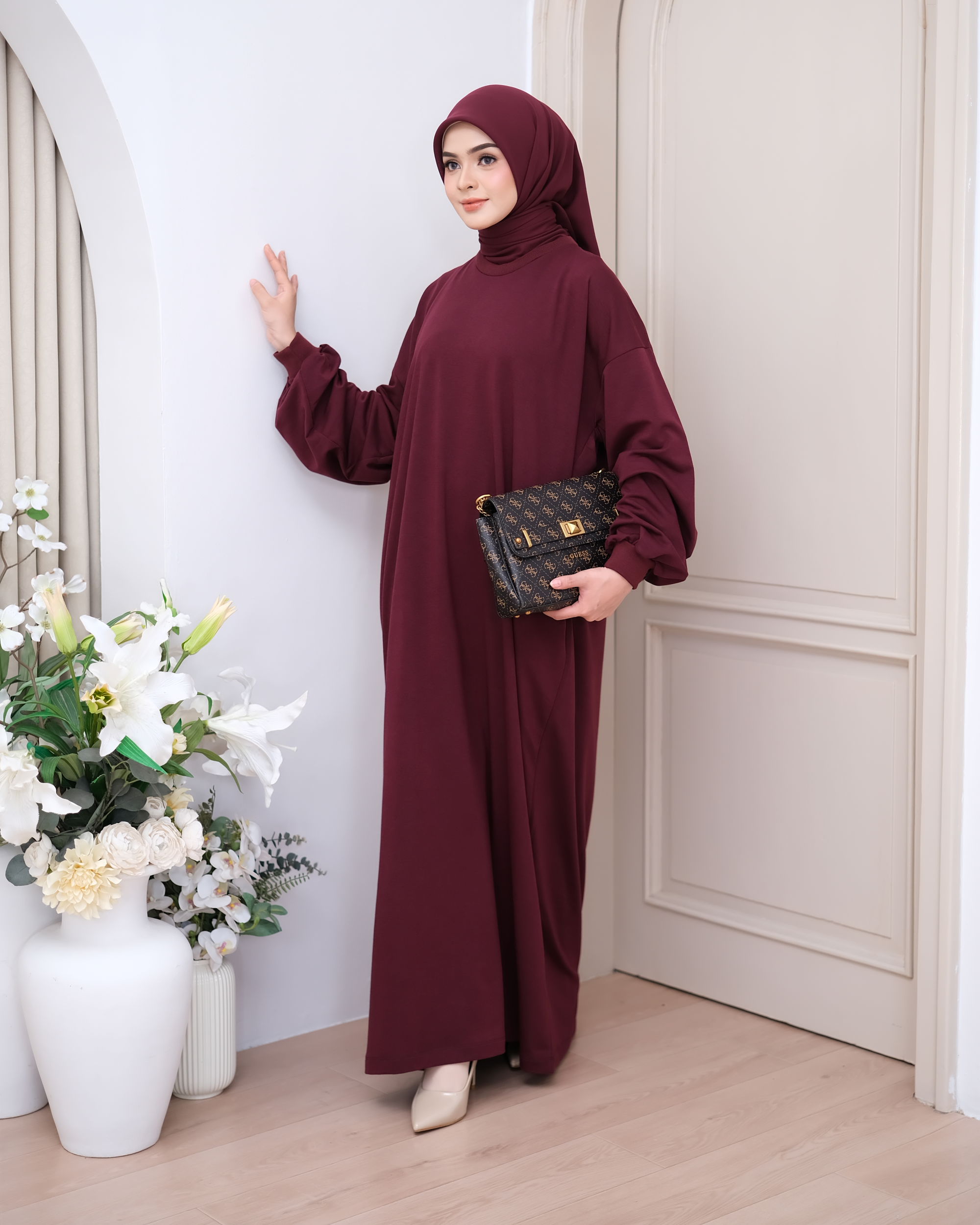 Oversized Dress (Basic) Maroon