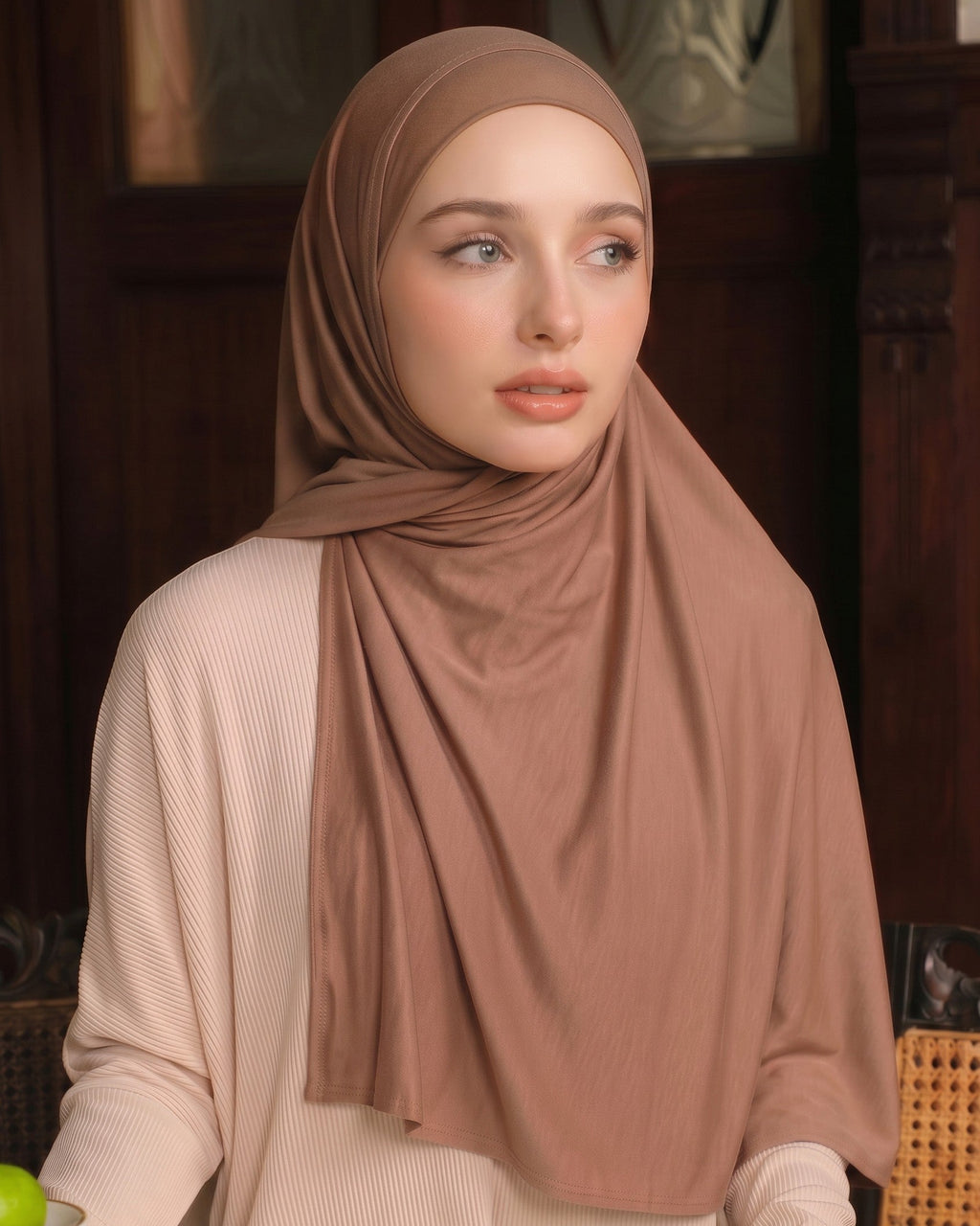 Rayon Instant Pashmina Hijab hazelnut