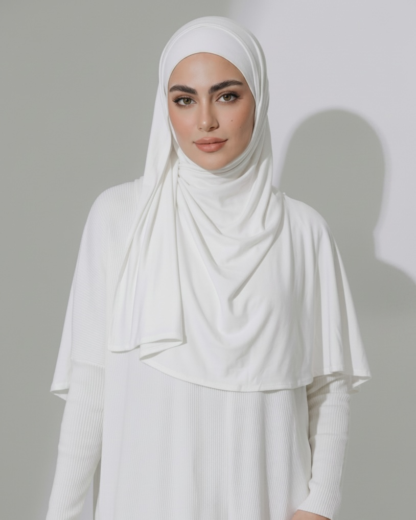 Rayon Instant Pashmina Hijab ivory