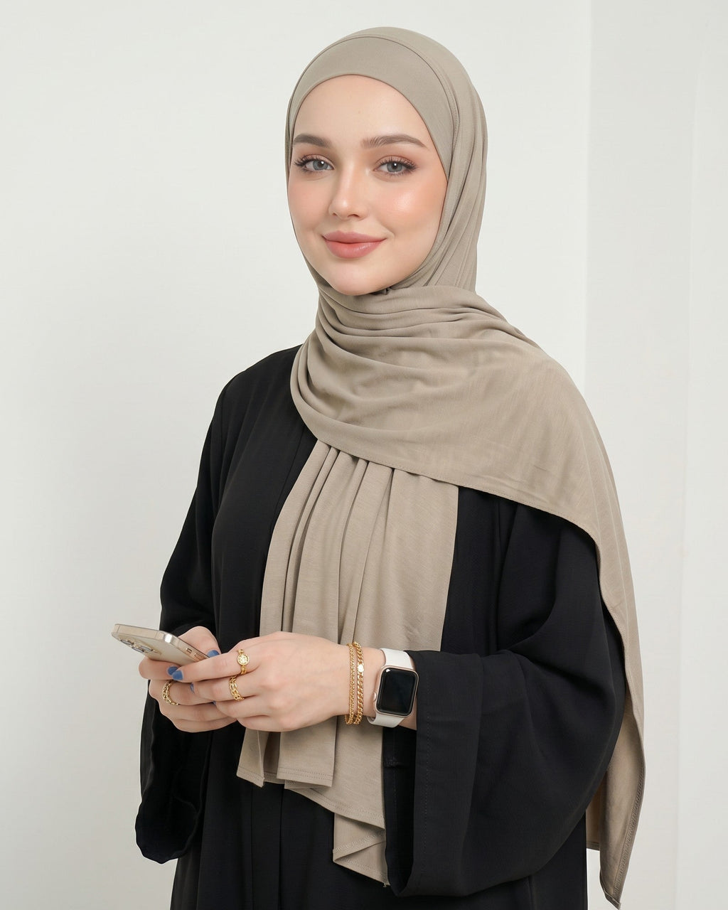 Rayon Instant Pashmina (Khaki)