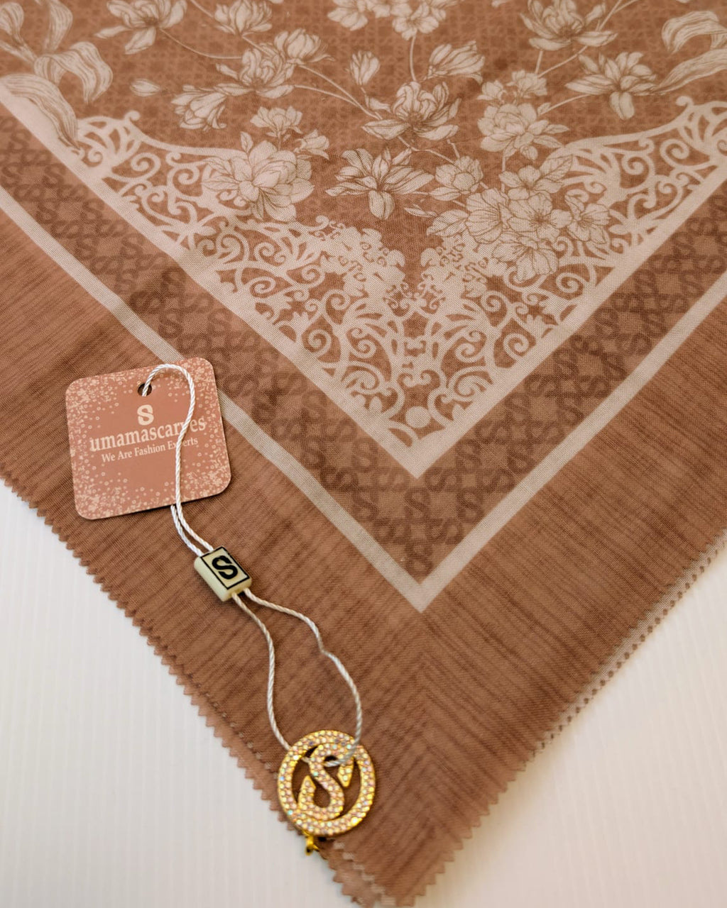 Umamascarves Square Hijab brown