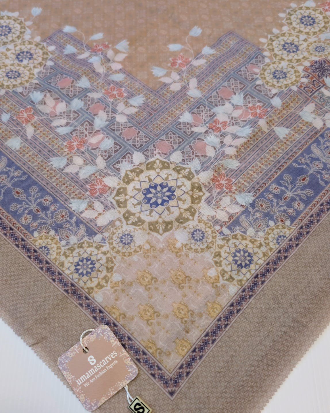 Umamascarves Square Hijab light brown