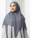 Umamascarves Monogram Emboss Square Hijab dark grey