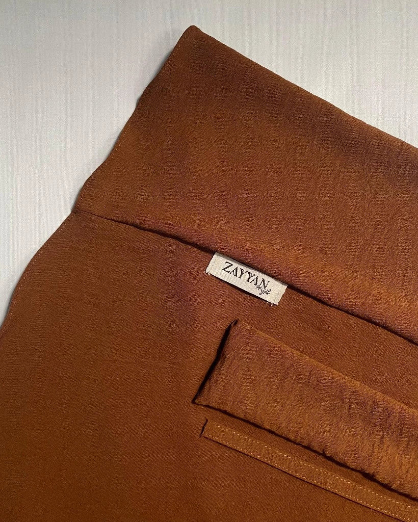 Instant Hijab French Khimar with Niqab brown