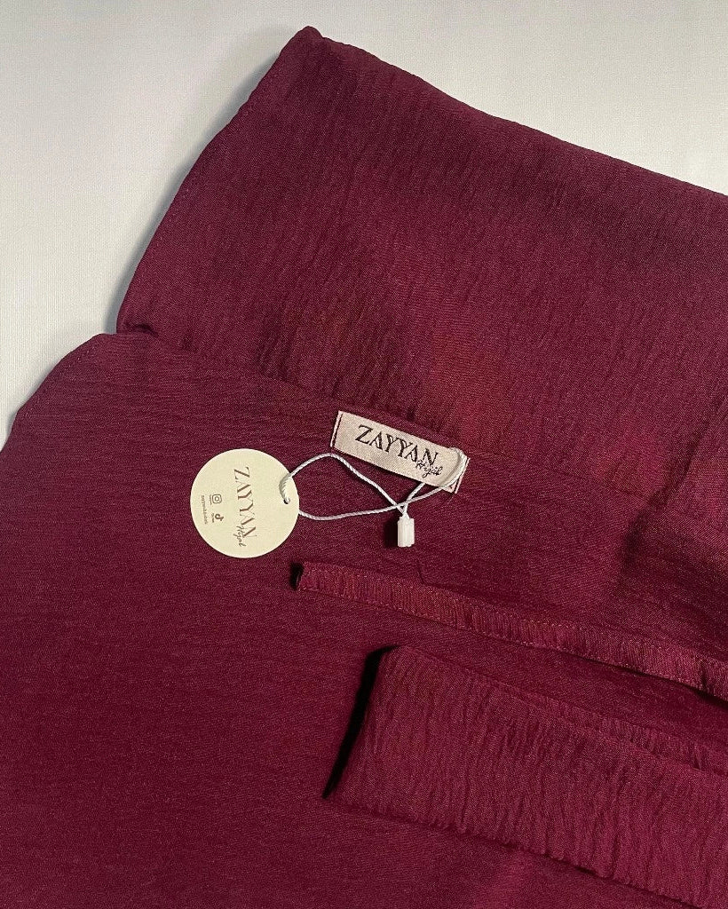 Instant Hijab French Khimar with Niqab maroon