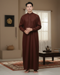 waktu dhuha thobe brown male